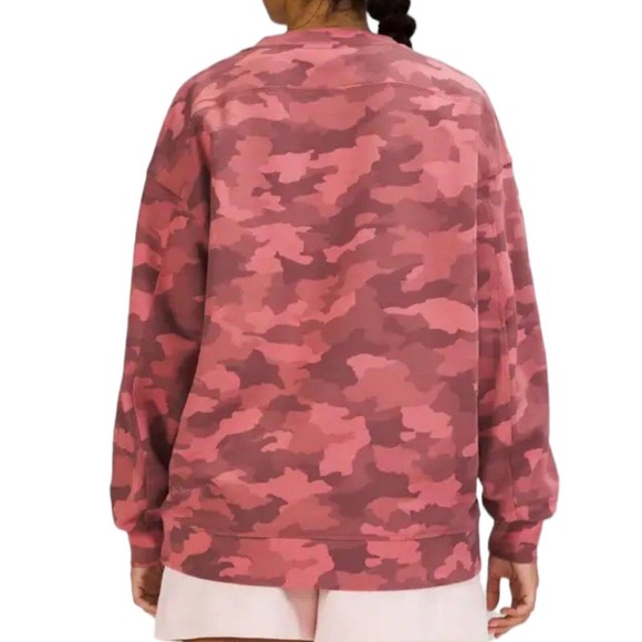 Lululemon Perfectly Oversized Pullover In Pink Camouflage Women’s Size 4 - Picture 3 of 9